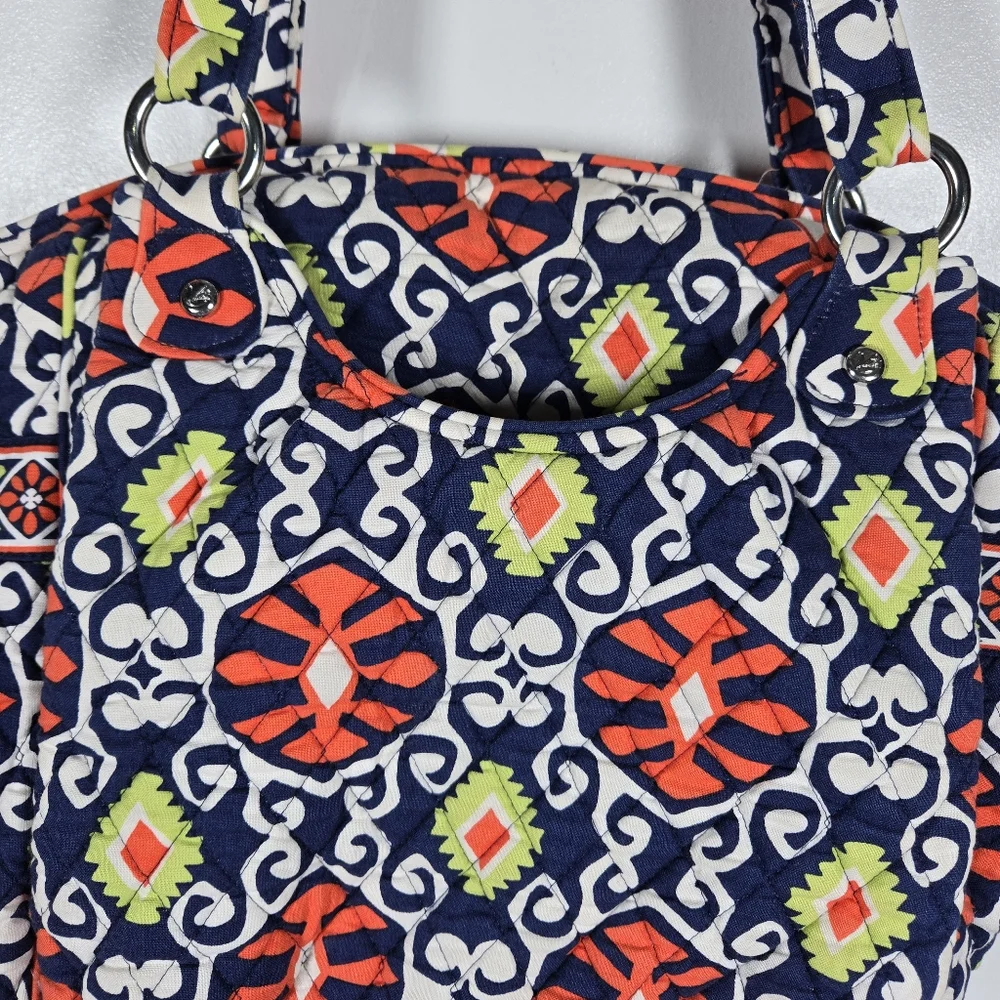 Vera Bradley Sun Valley Retired Print Quilted Zippered Tote Purse Shoulder Bag